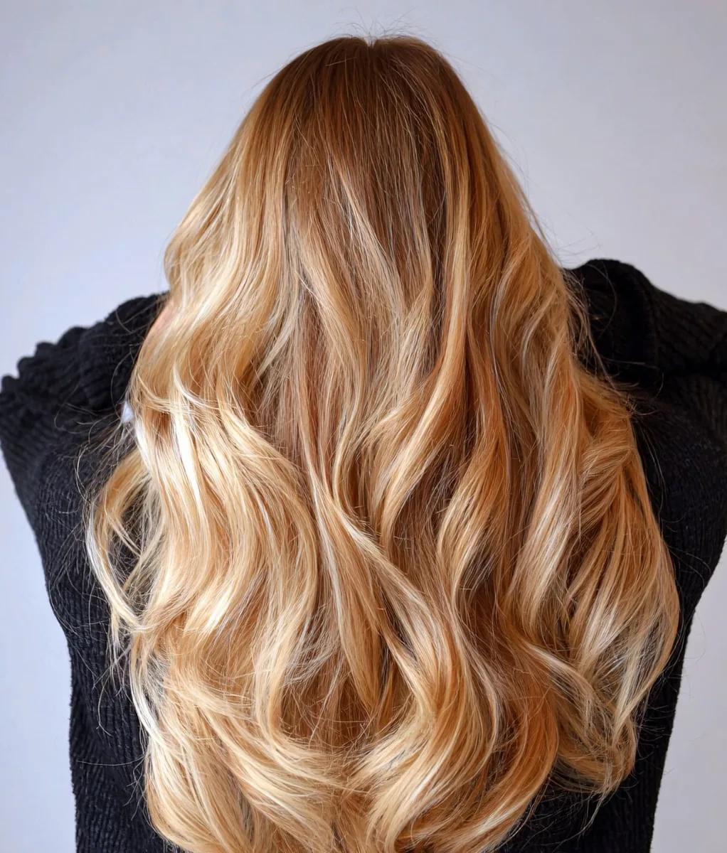 Dimensional blonde color work by the salon team